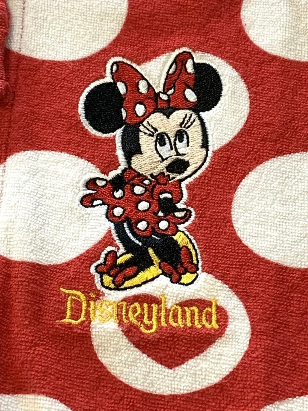 Minnie Mouse Girls Red Polka Dot Zip-up Jacket Hoodie Disney Parks Size 14